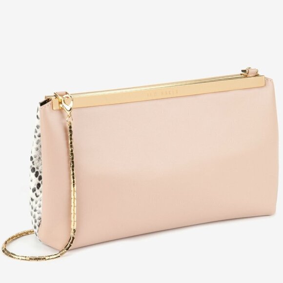 💕TED BAKER Reni Exotic Embossed Snakeskin Clutch - Picture 14 of 16